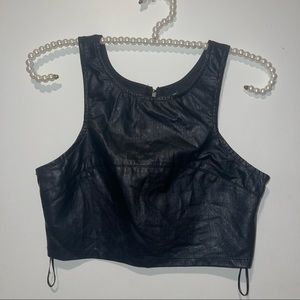 Revolve Seek The Label Faux Leather Cropped Tank